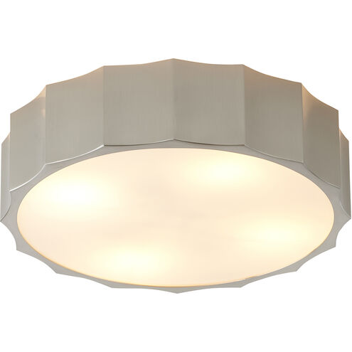 Canada 2 Light 12 inch Shiny Nickel Flush Mount Ceiling Light